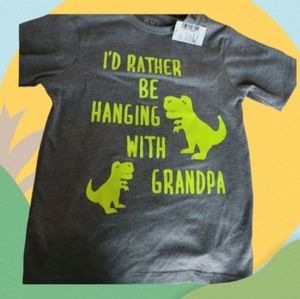 Grand FATHER'S DAY CHILDRENS PLACE Toddler Tee Shirt 4T Dino GRANDPA NWT 4
